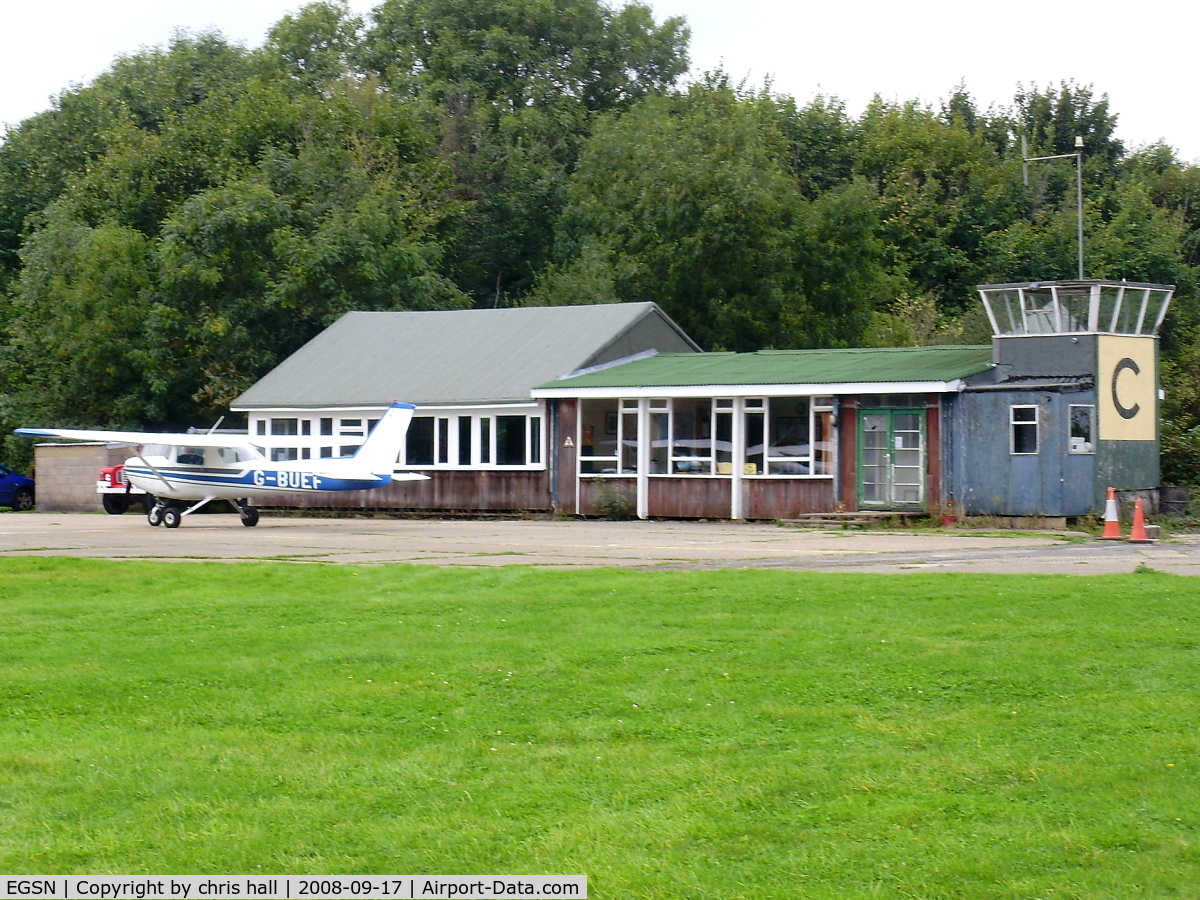 Bourn Airport, Cambridge, England United Kingdom (EGSN) - Club aircraft outside the club house