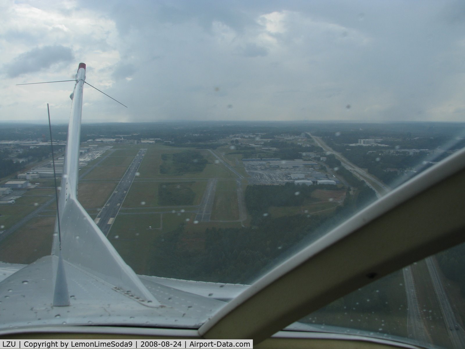 Gwinnett County - Briscoe Field Airport (LZU) - On upwind on a windy day.