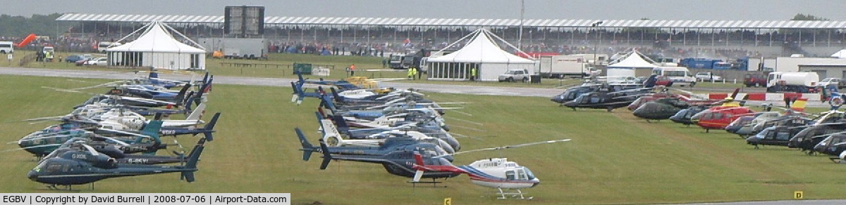 Silverstone Heliport Airport, Silverstone, England United Kingdom (EGBV) - Silverstone Heliport - F1 Grand Prix 06.07.08