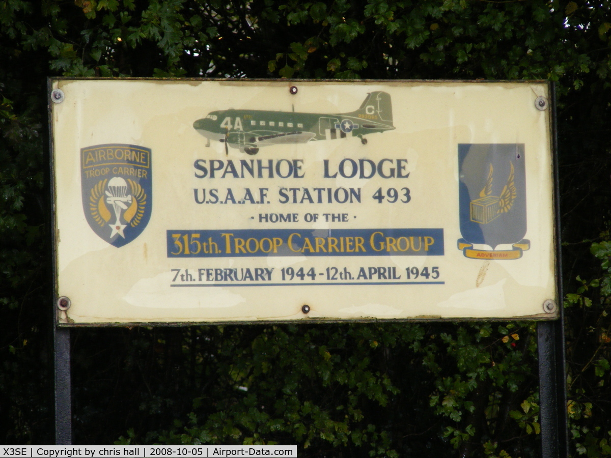 X3SE Airport - Displayed at the entrance to Spanhoe Lodge. 