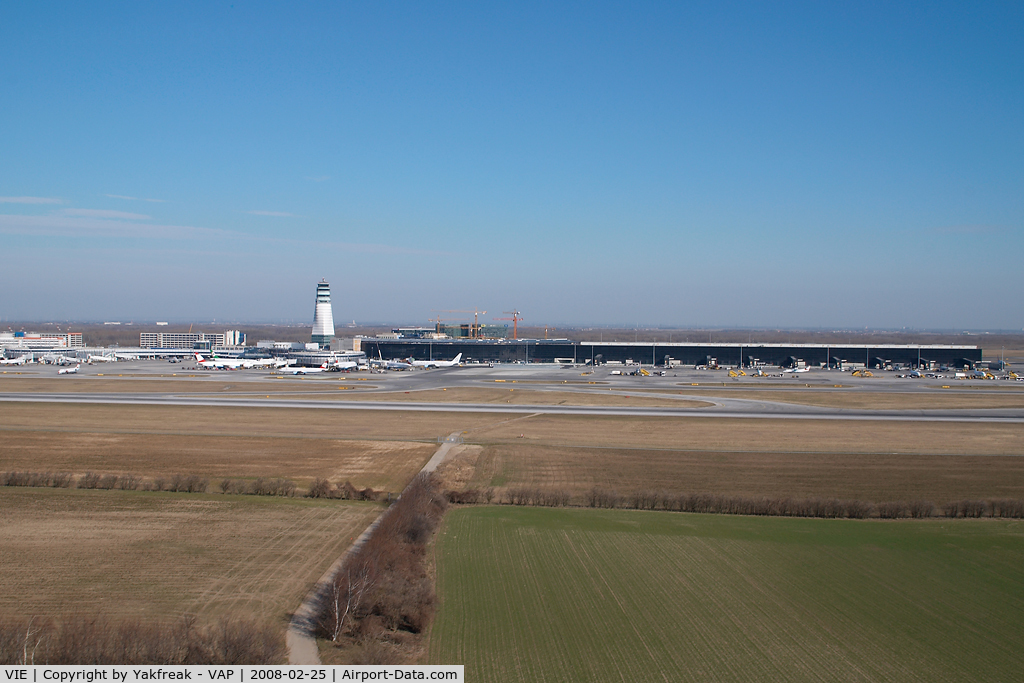 Vienna International Airport, Vienna Austria (VIE) - airport overview from helicopter