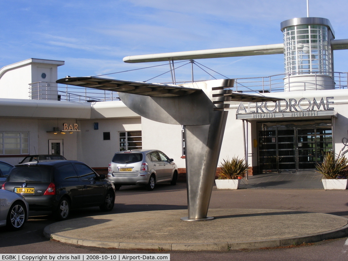 Sywell Aerodrome Airport, Northampton, England United Kingdom (EGBK) - The 1930s Art Deco Bar and Restaurant which was formerly the Clubhouse and Officer's Mess,