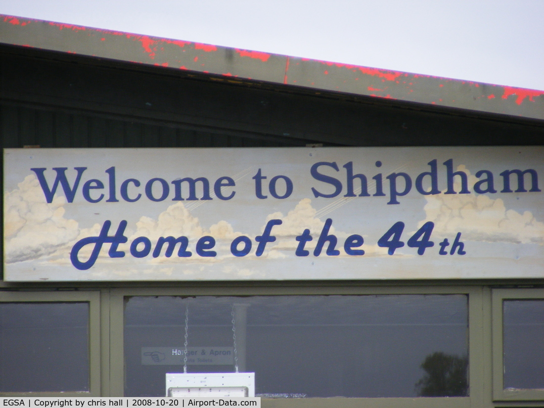 Shipdham Airport, Shipdham, England United Kingdom (EGSA) - On the club house at Shipdham