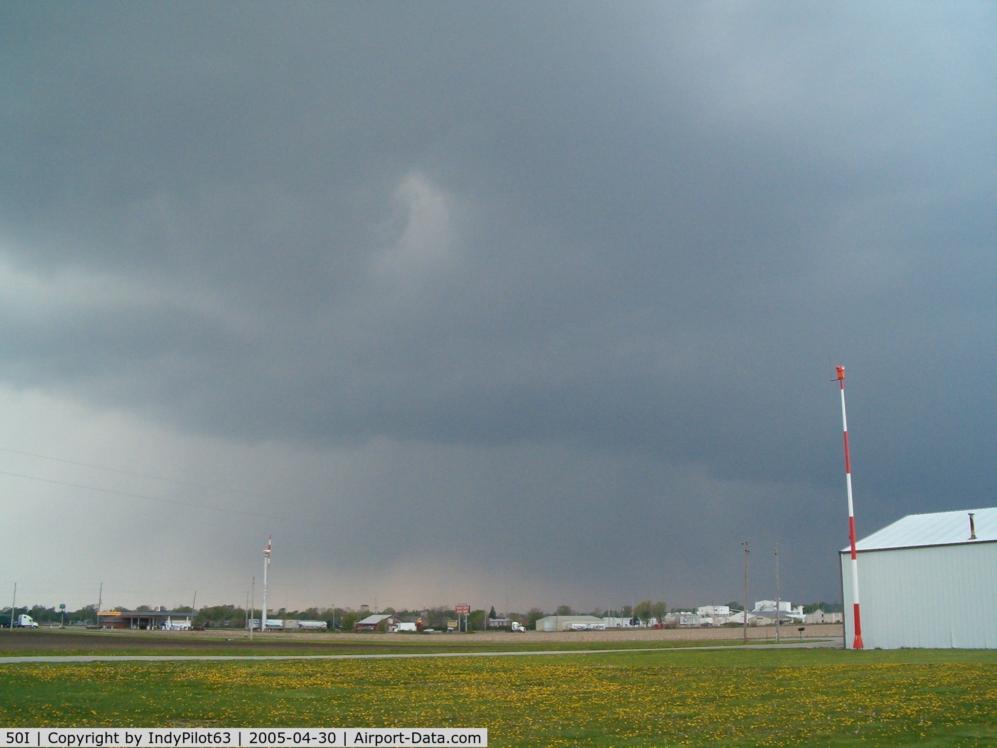 Kentland Municipal Airport (50I) - I just made it to the airport as a spring storm was headed in...