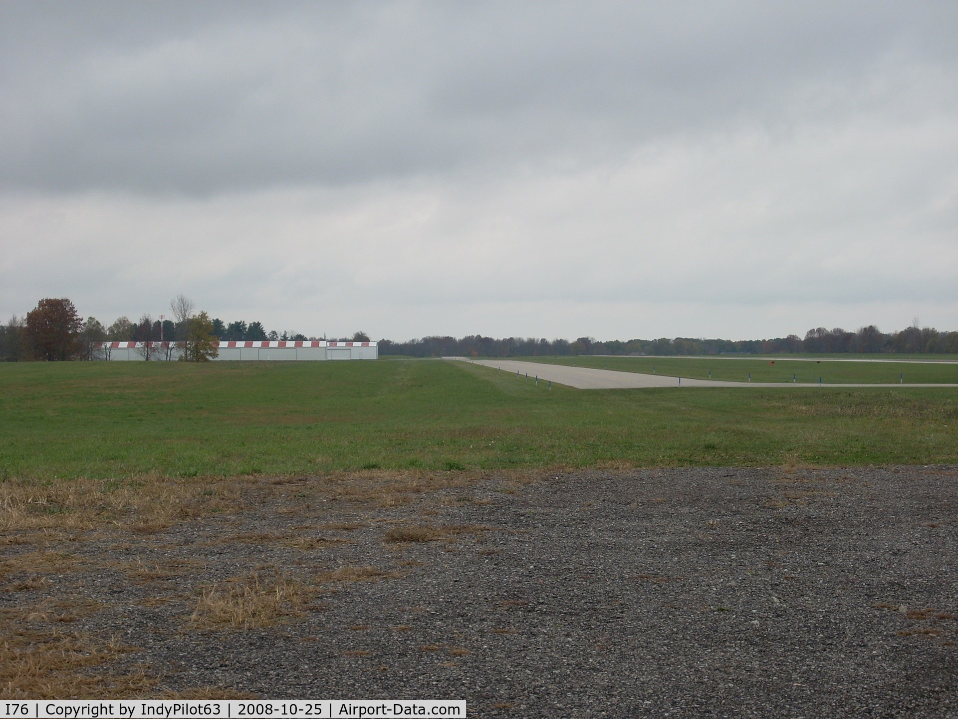 Peru Municipal Airport (I76) - Looking up runway 01 from the south