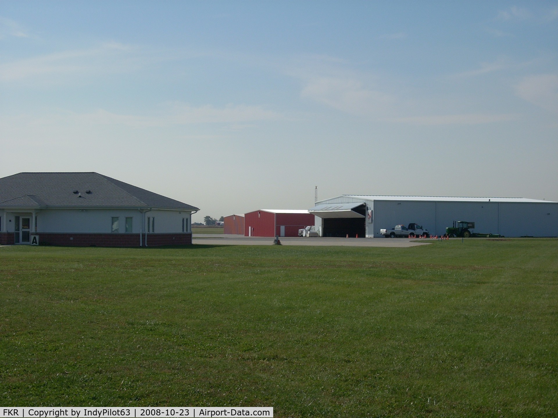 Frankfort Municipal Airport (FKR) - FBO and hangar buildings
