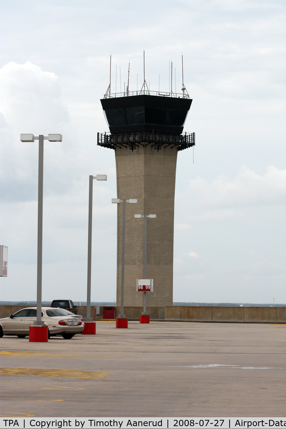 Tampa International Airport (TPA) - The control tower from the parking lots