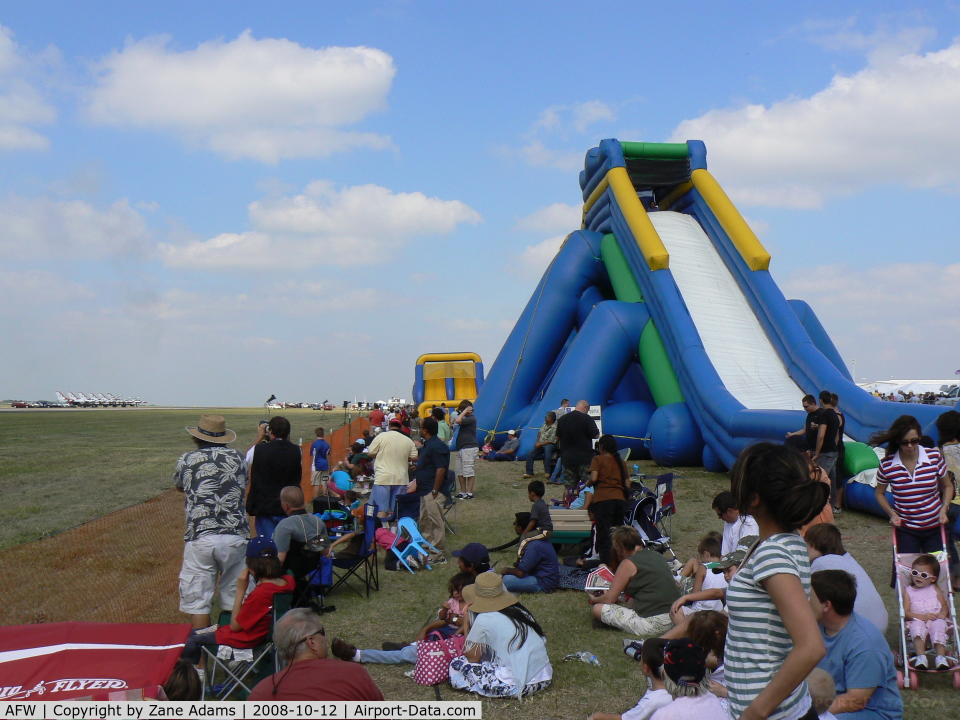 Fort Worth Alliance Airport (AFW) - Bounce House on the show/crowd line at the 2008 Alliance airshow ( I hate when they put this kind of stuff right up front...grrrr ) 