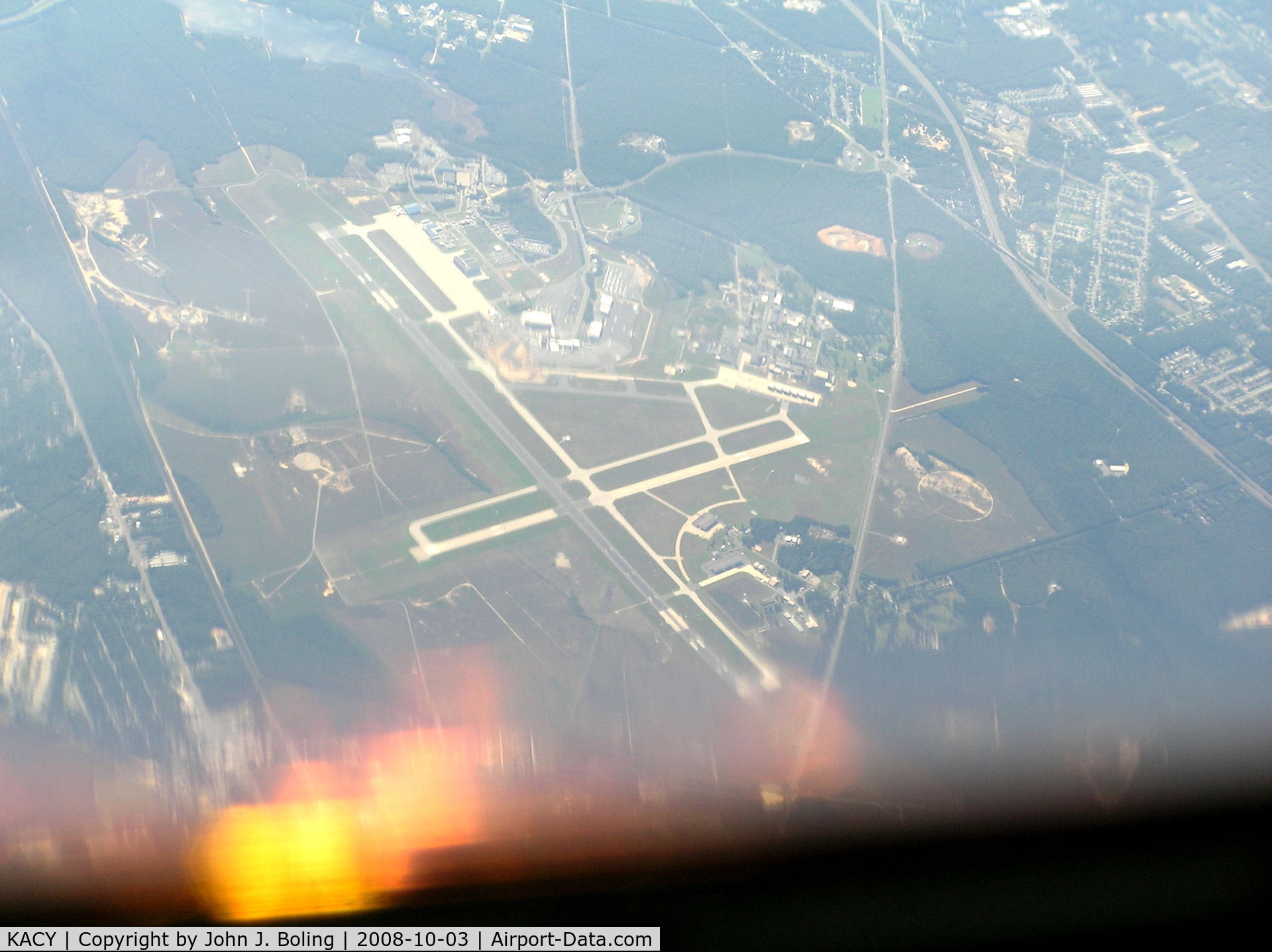 Atlantic City International Airport (ACY) - Atlantic City Intl looking SE from FL380