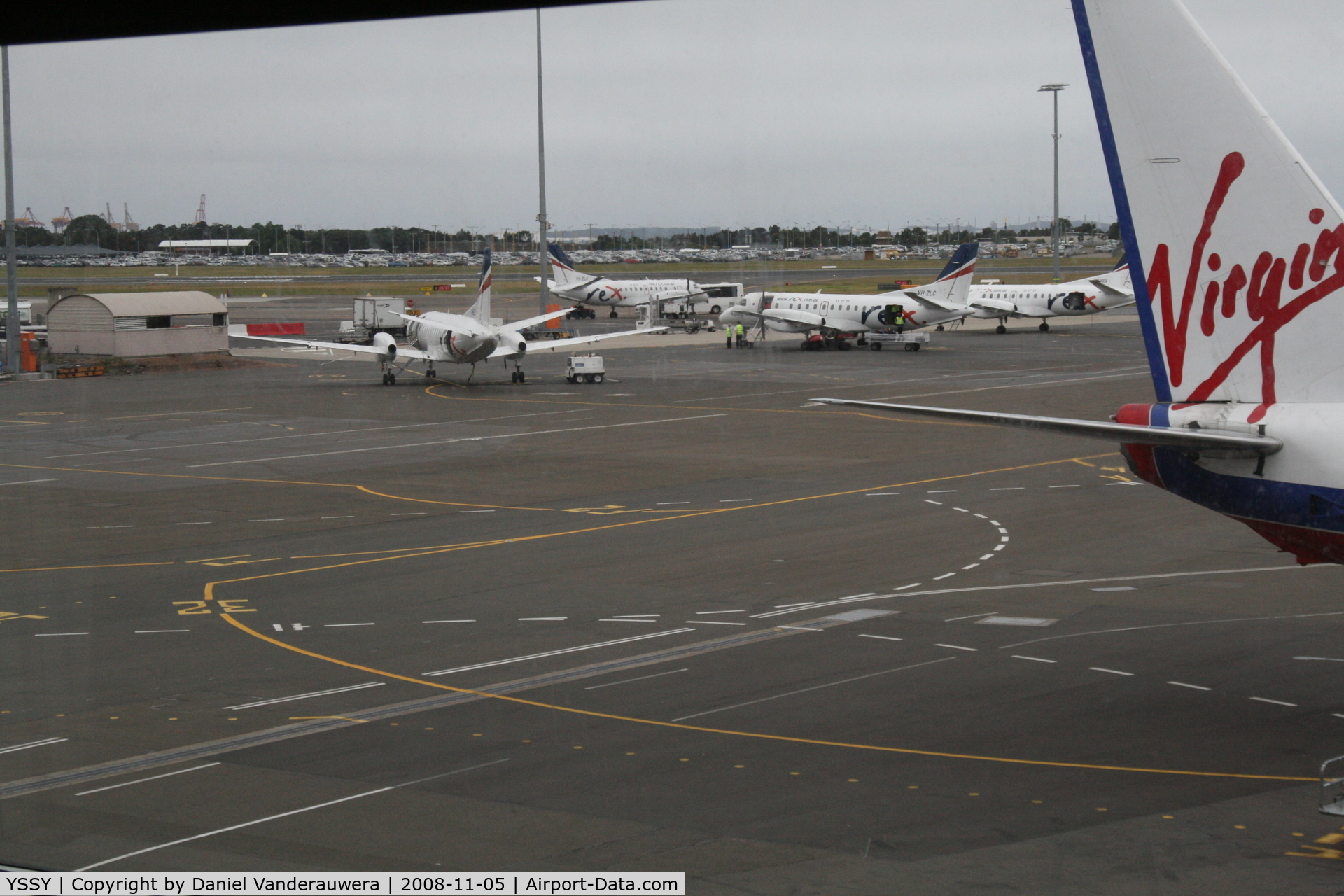 Sydney Airport, Mascot, New South Wales Australia (YSSY) - REX /Regional Express apron - from left to right: VH-ZL? - VH-ZLK - VH-ZLC - VH-YRX