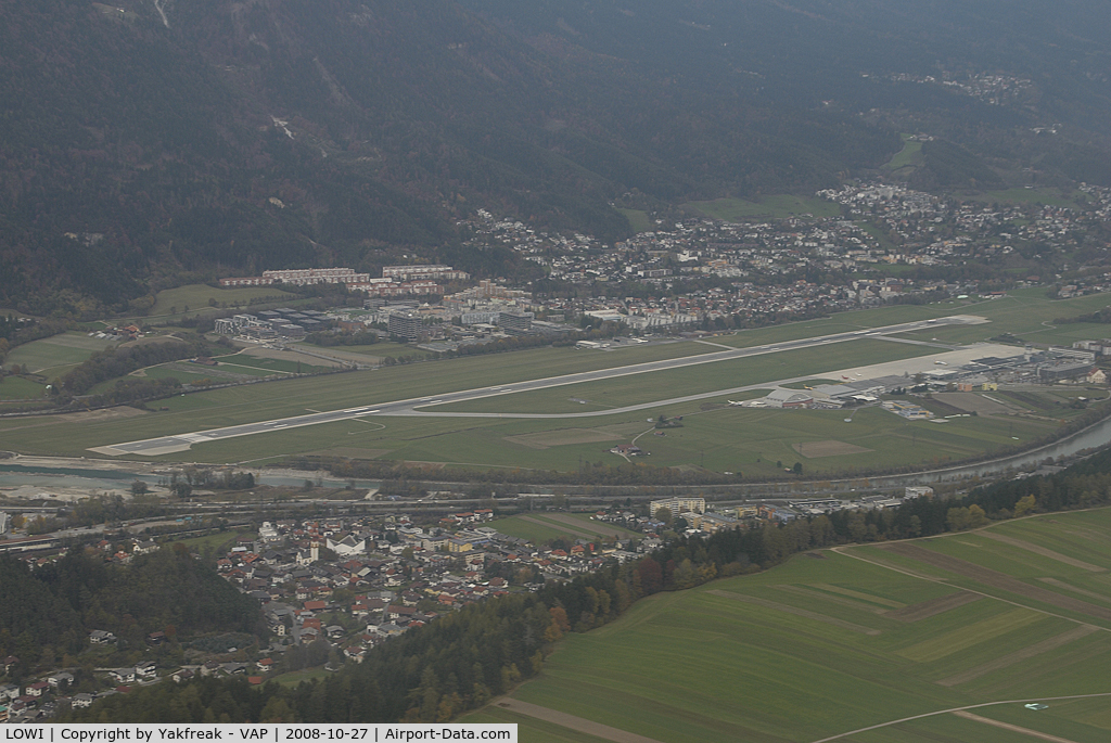 Innsbruck Airport, Innsbruck Austria (LOWI) - with DC6 G-APSA on the runway