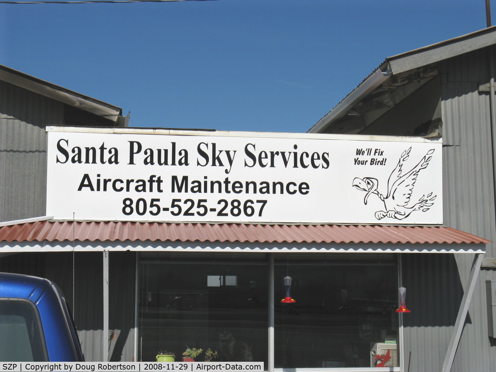Santa Paula Airport (SZP) - Santa Paula Sky Services-New Sign