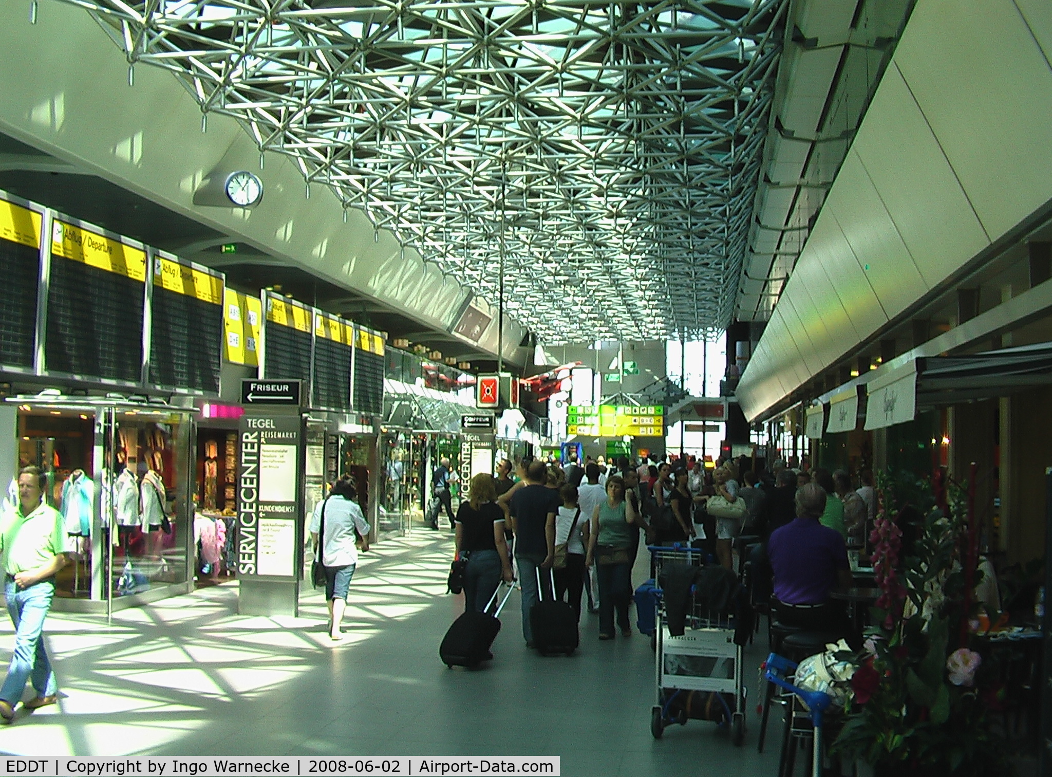 Tegel International Airport (closing in 2011), Berlin Germany (EDDT) - Berlin Tegel - main terminal interior, you can get from the plane (docking) to the bus (with your luggage) in 15 minutes