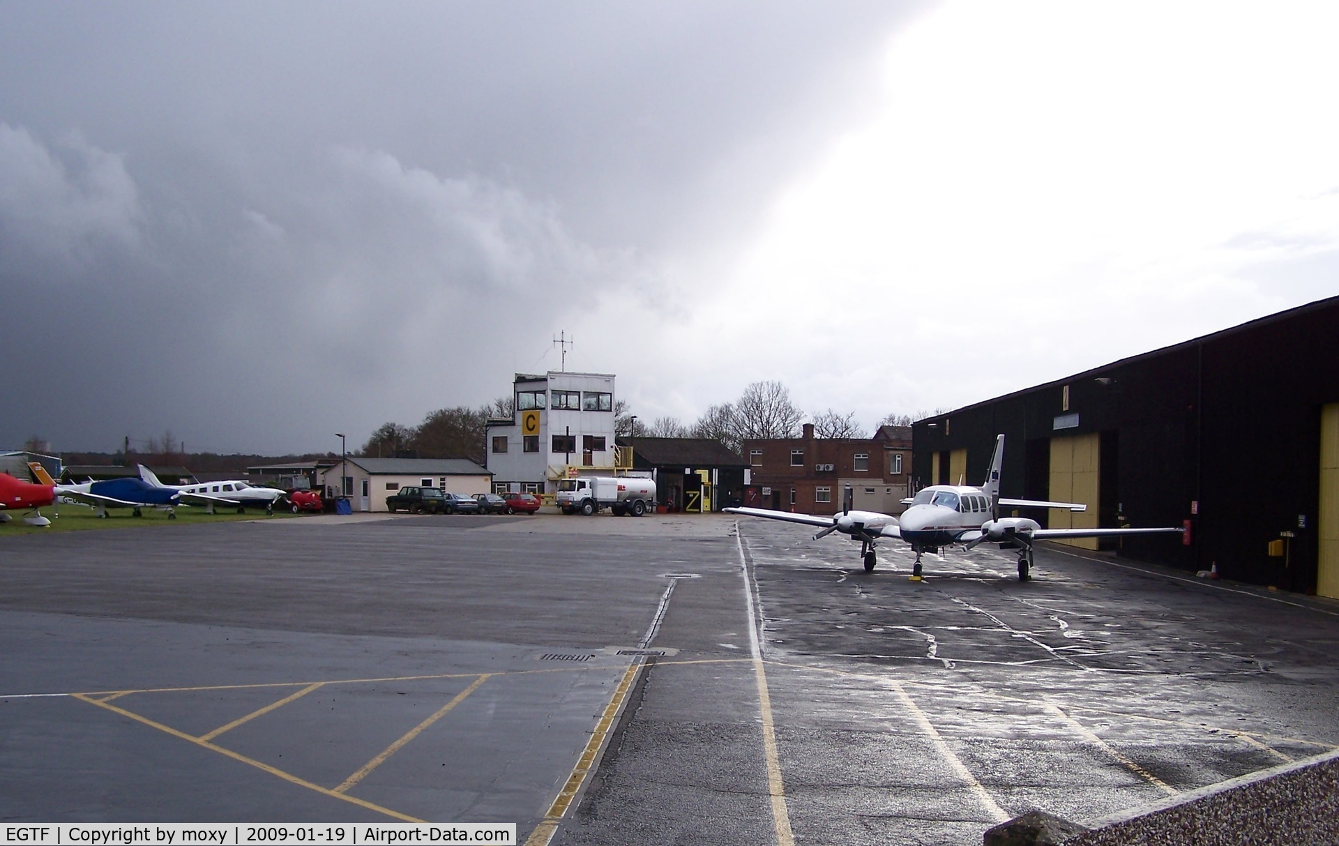 Fairoaks Airport, Chobham, England United Kingdom (EGTF) - A stormy afternoon at Fairoaks