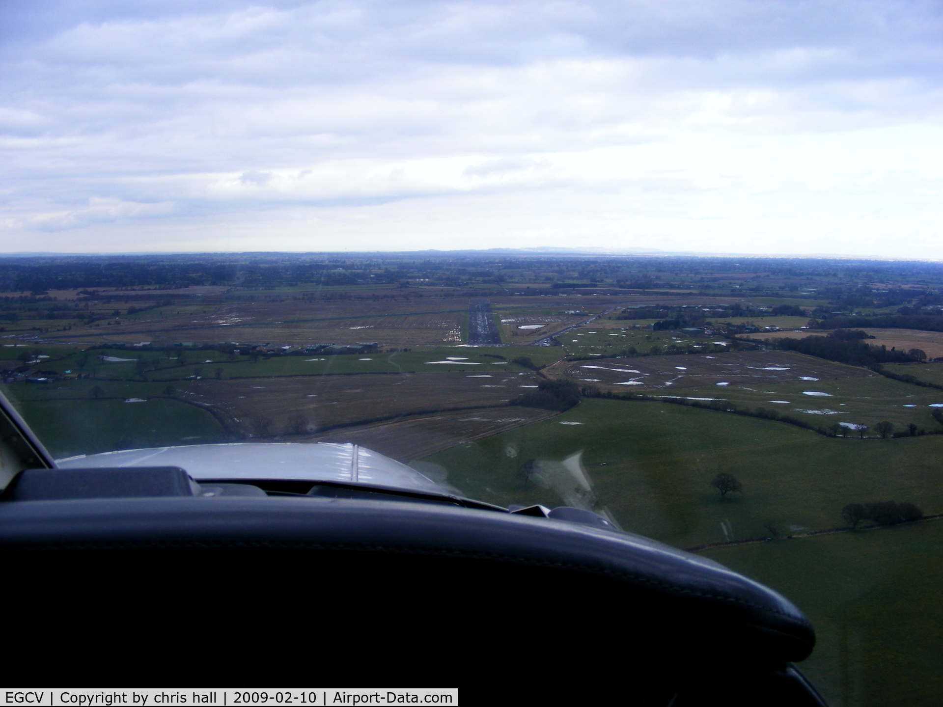 Sleap Airfield Airport, Shrewsbury, England United Kingdom (EGCV) - on approach to Sleap Airfield