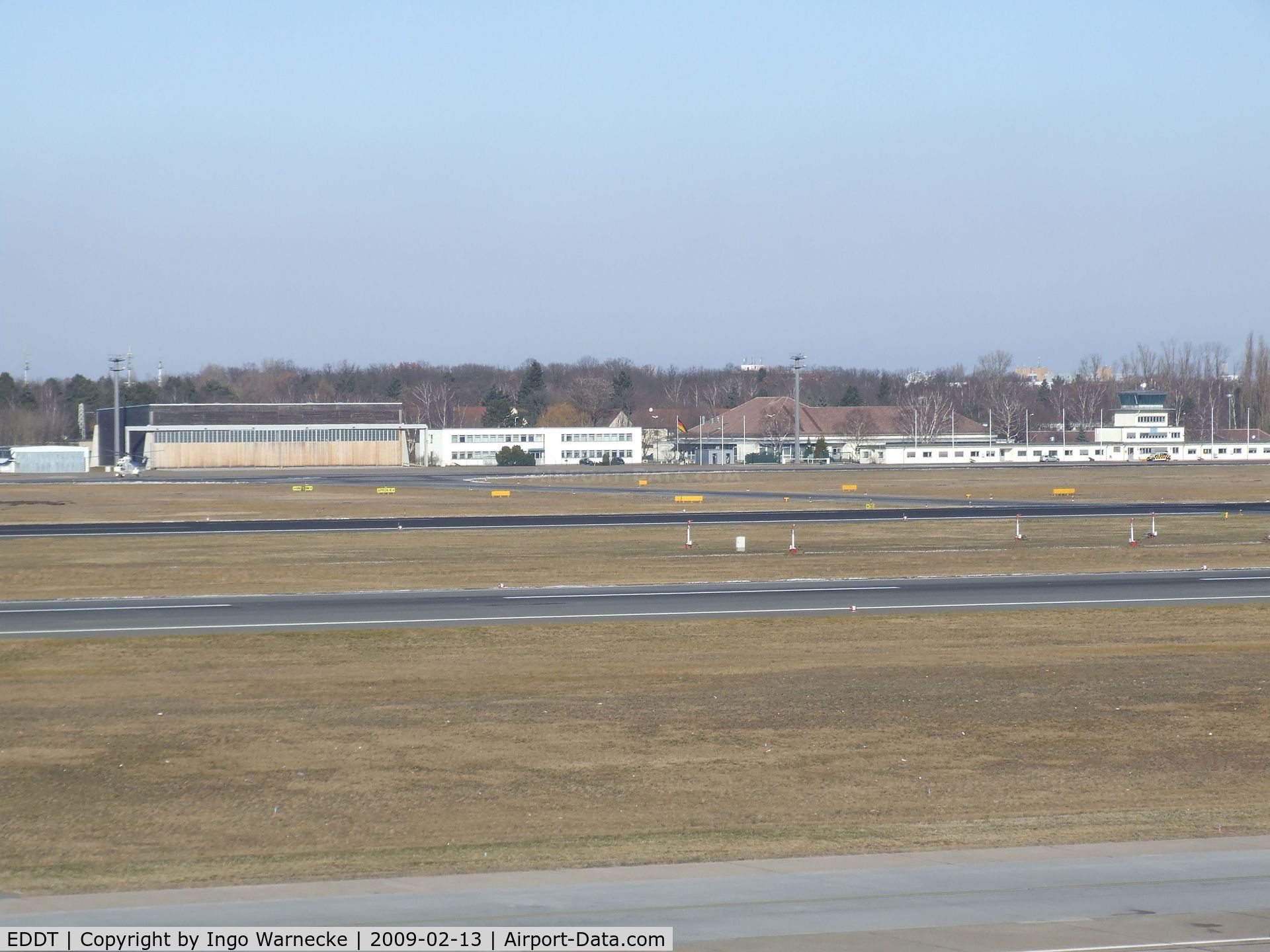 Tegel International Airport (closing in 2011), Berlin Germany (EDDT) - Berlin Tegel - military part, hangar and tower building
