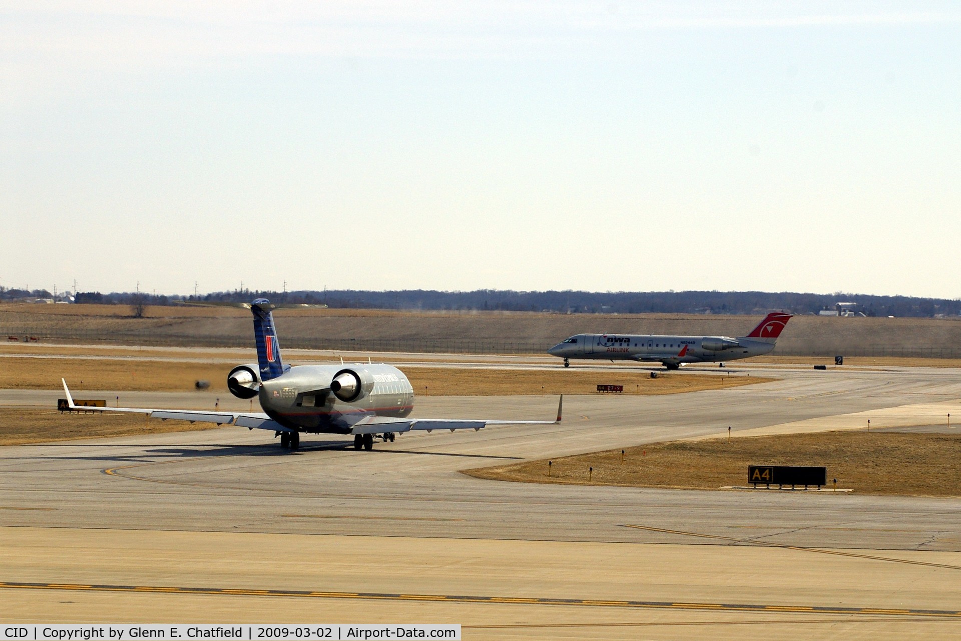 The Eastern Iowa Airport (CID) - Looking south from the 2nd floor of the control tower.