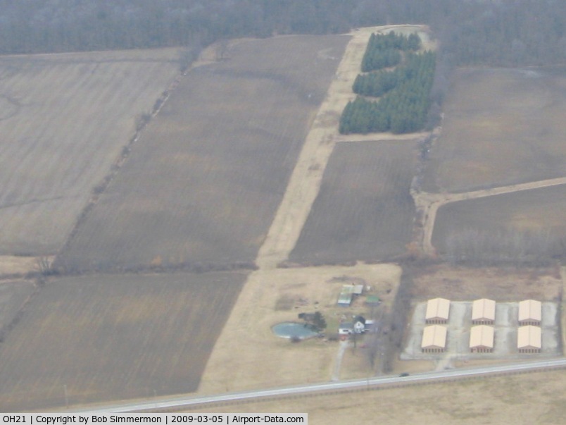 Horning Airport (OH21) - Looking north from 2500'