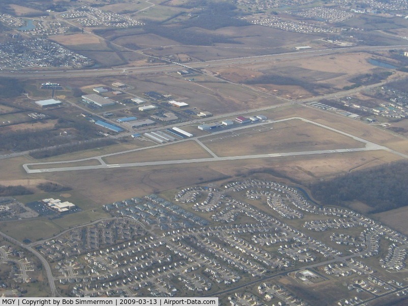 Dayton-wright Brothers Airport (MGY) - Looking NW from 5500'
