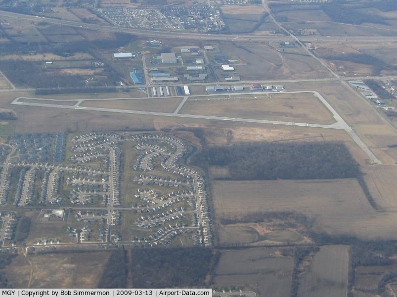 Dayton-wright Brothers Airport (MGY) - Looking west from 5500'