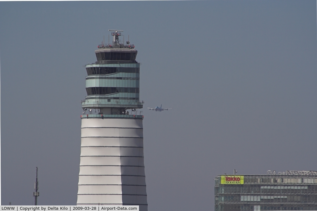 Vienna International Airport, Vienna Austria (LOWW) - Tower with Korean Cargo