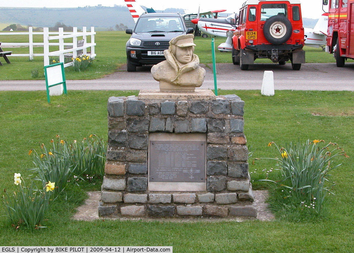 Old Sarum Airfield Airport, Salisbury, England United Kingdom (EGLS) - MEMORIAL TO A NUMBER OF A.O.P. SQNS. AND 43 OTU