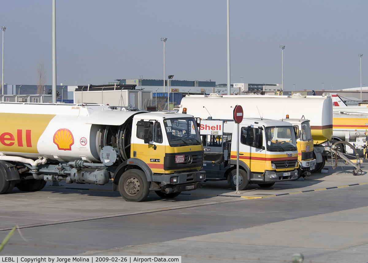 Barcelona International Airport, Barcelona Spain (LEBL) - Fuel truck´s fleet on LEBL.