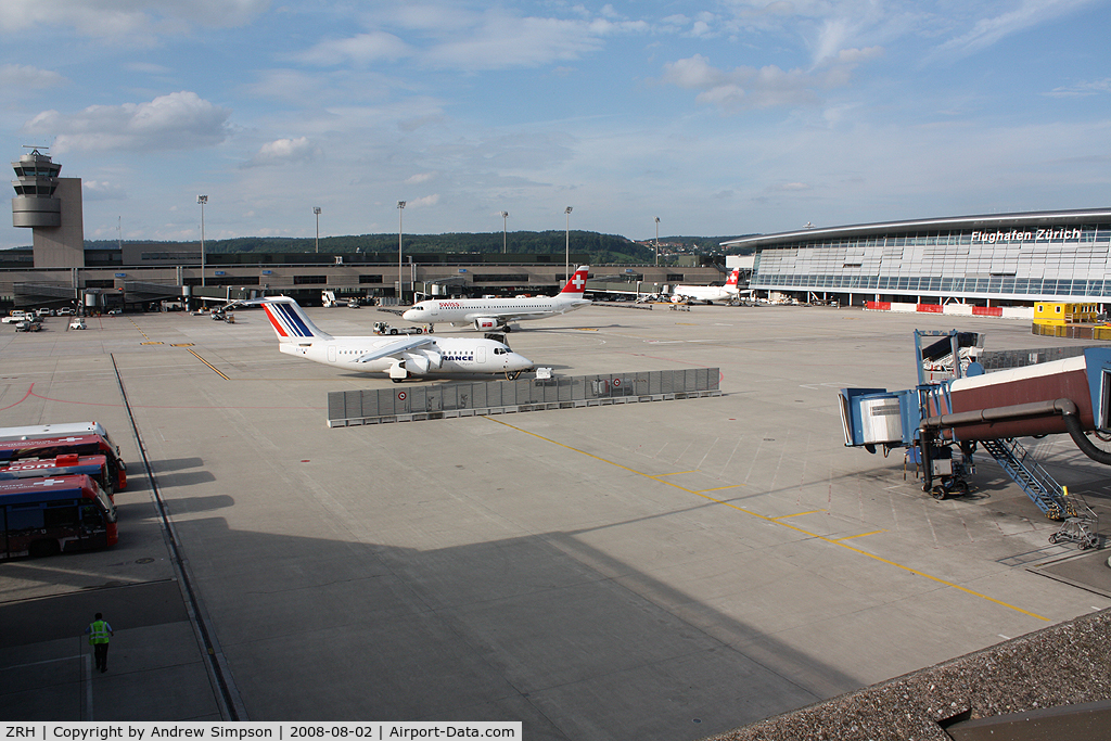 Zurich International Airport, Zurich Switzerland (ZRH) - Overview of Zurich seen from the Viewing Terrace.