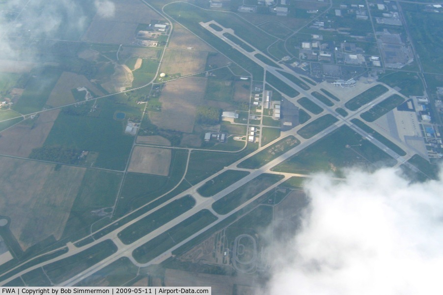 Fort Wayne International Airport (FWA) - Through the clouds from 10,000'
