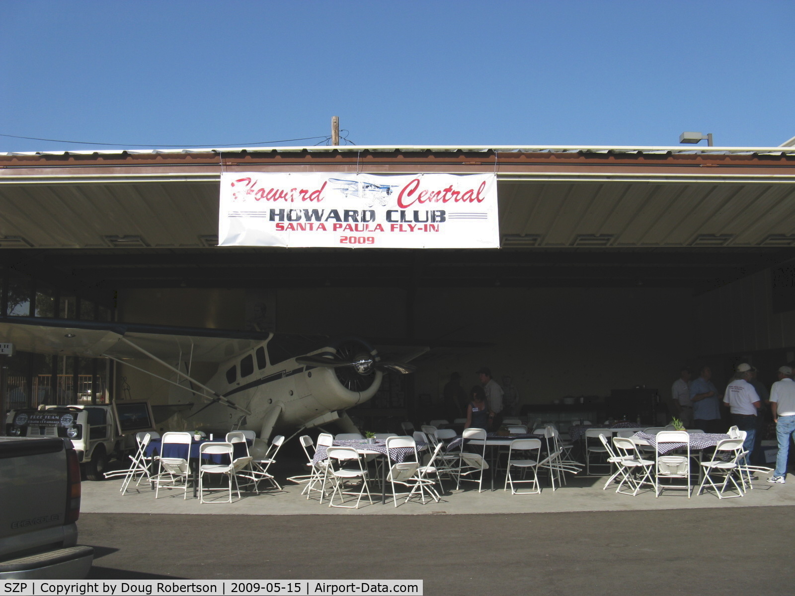 Santa Paula Airport (SZP) - Howard Club Fly-In 2009, Howard Hospitality Center. N4638N, the Dickenson's DGA-15P 'White Bear' Host aircraft