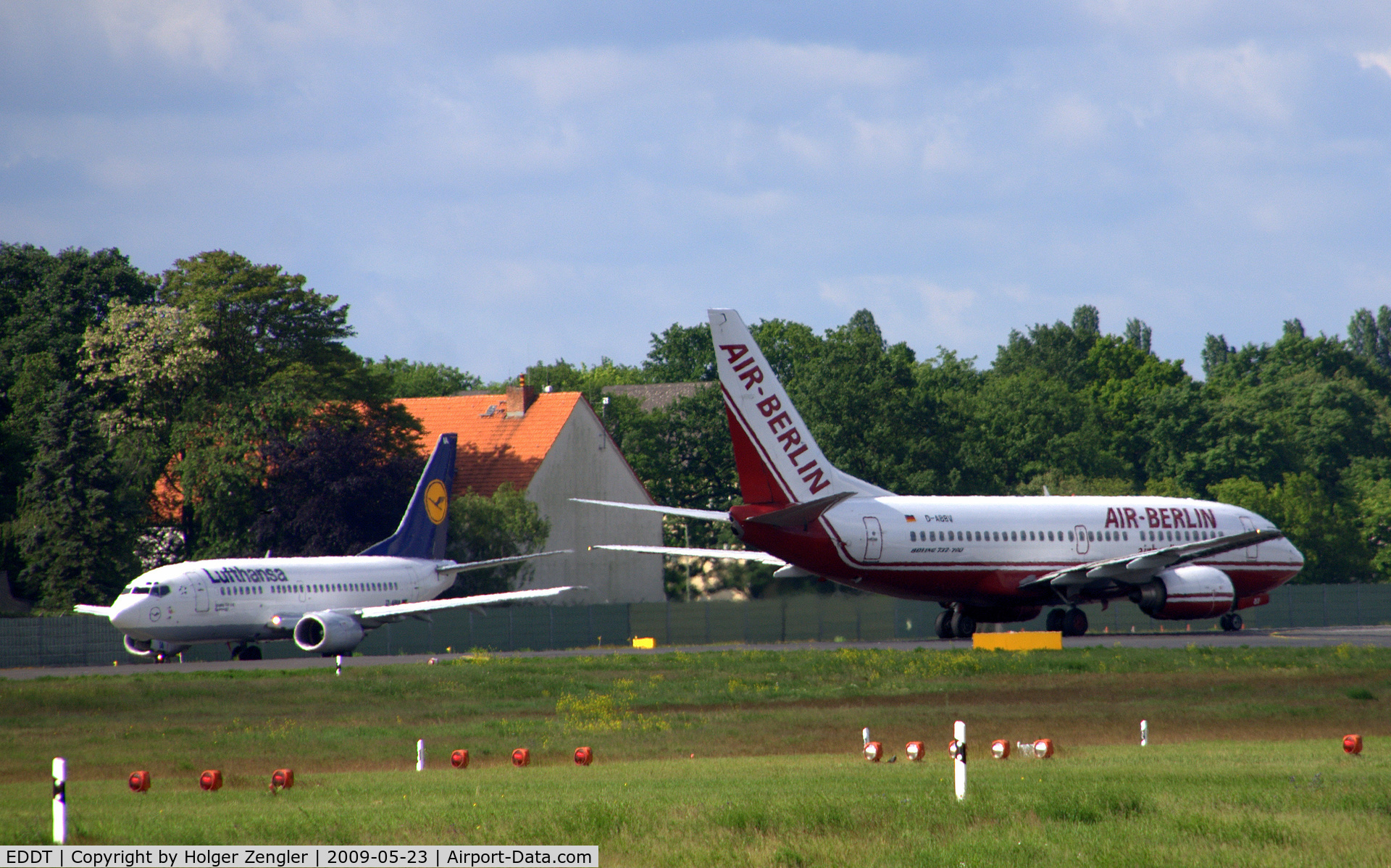 Tegel International Airport (closing in 2011), Berlin Germany (EDDT) - Saturday morning at the end of the runway