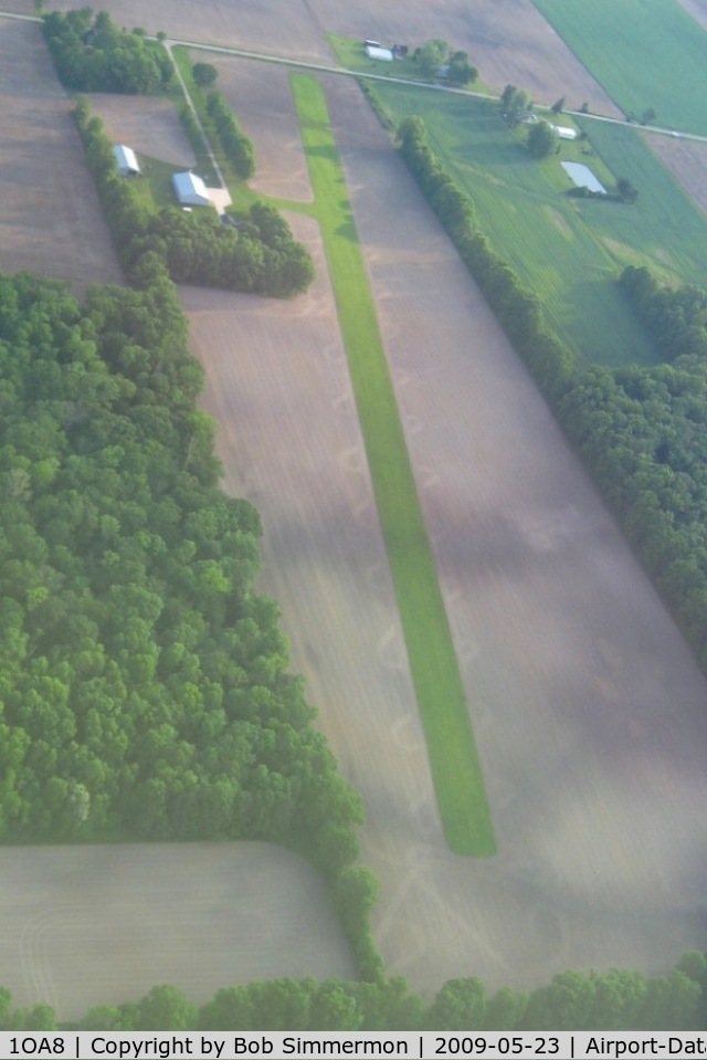 Erdy Farm Airport (1OA8) - Looking NW from 2500'