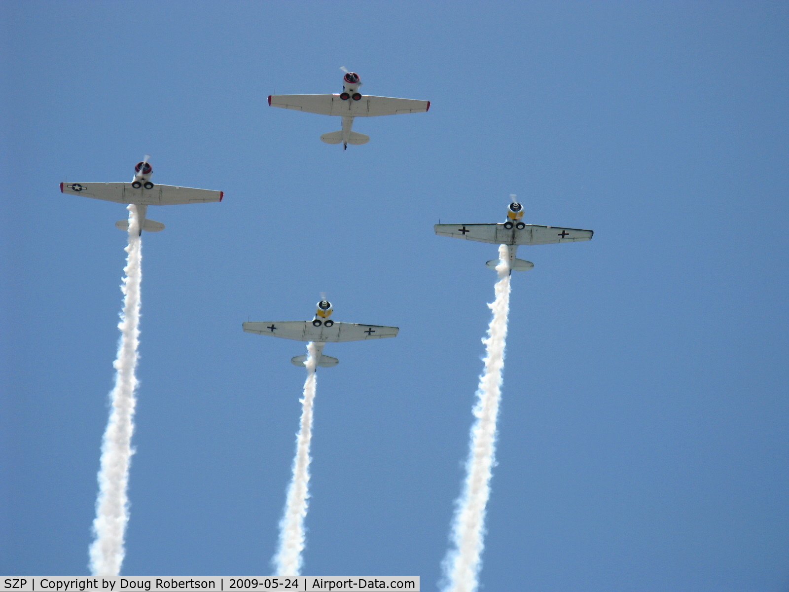 Santa Paula Airport (SZP) - The Condor Squadron in formation preliminary overflight