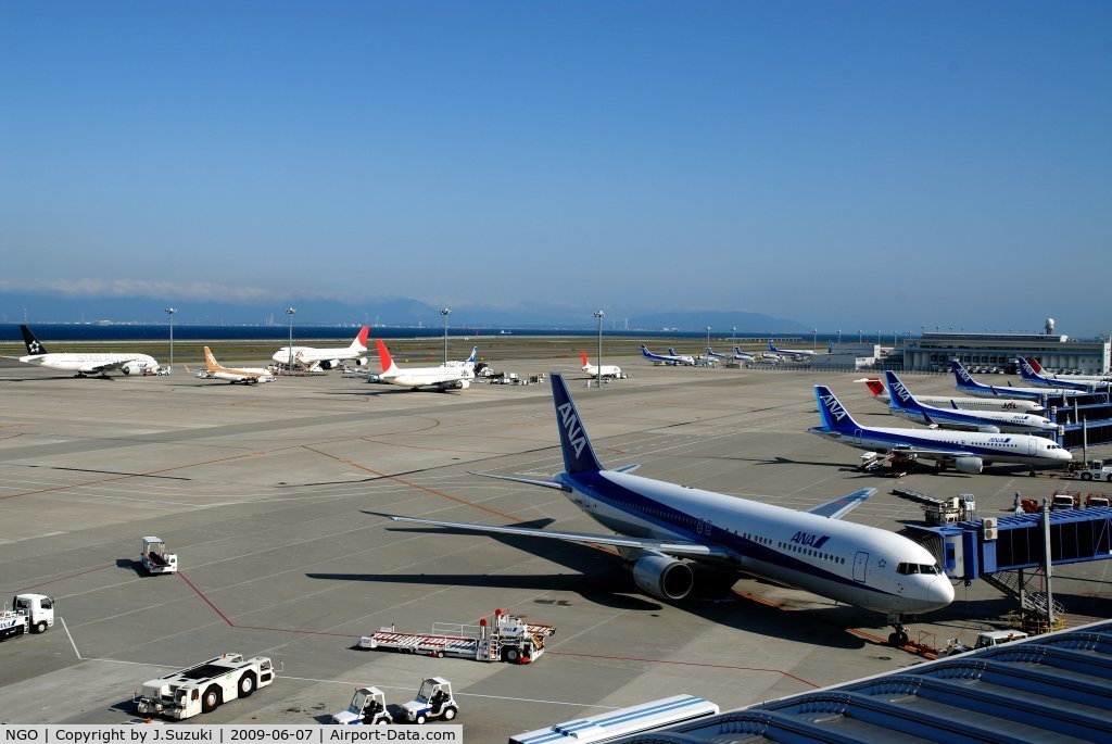 Chubu Centrair International Airport (Central Japan), Nagoya, Aichi Japan (NGO) - There are many aircrafts staying in the early morning.
