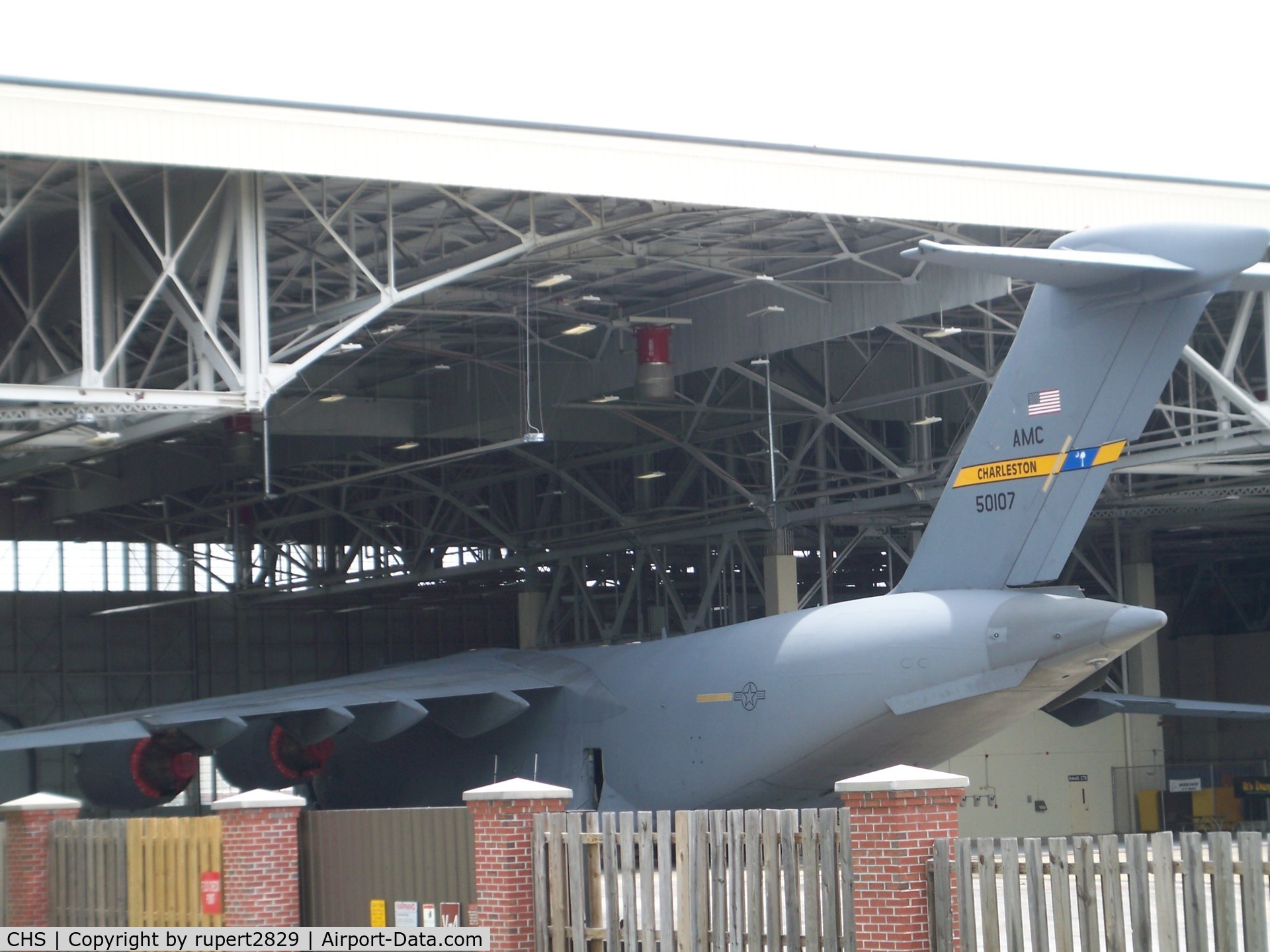 Charleston Afb/intl Airport (CHS) - C-17 in hangar
