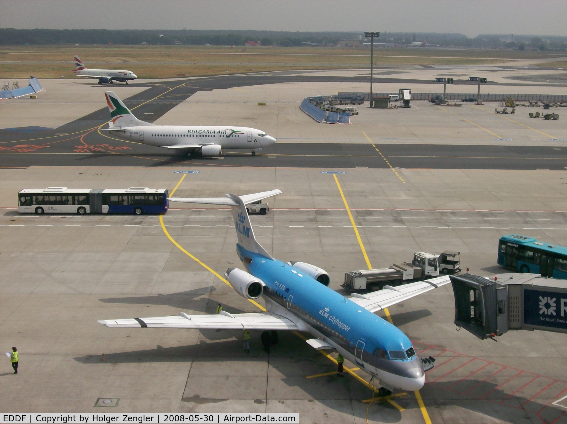 Frankfurt International Airport, Frankfurt am Main Germany (EDDF) - Planes and busses and a human being...