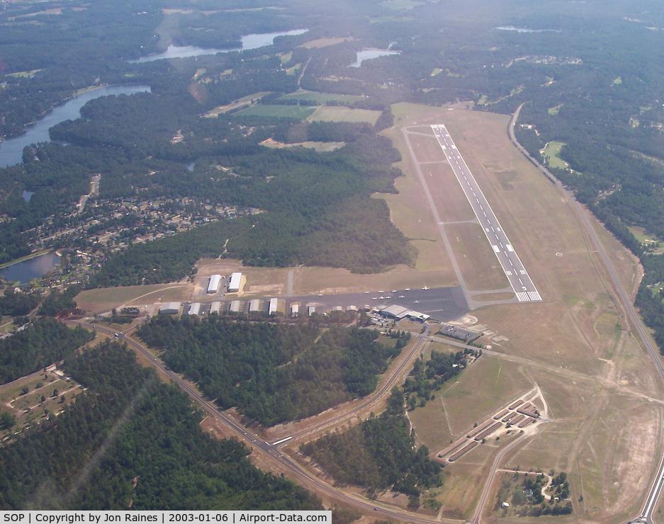 Moore County Airport (SOP) - Moore County Airport from the south