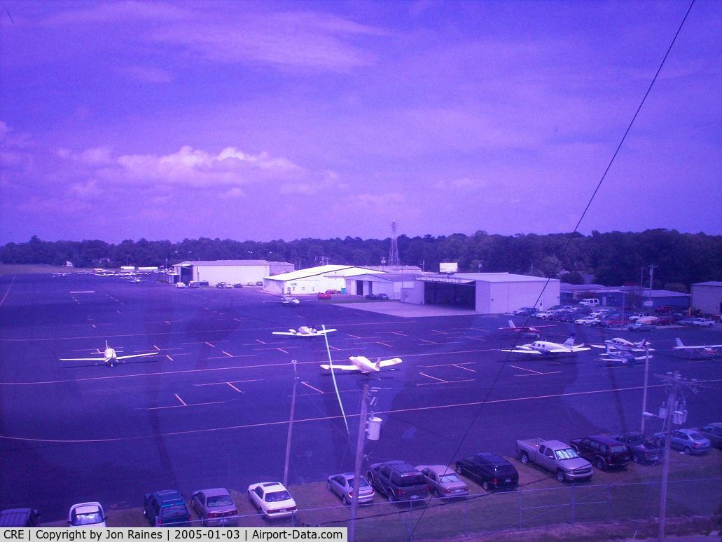 Grand Strand Airport (CRE) - Ramp area, from Strand ATC Tower