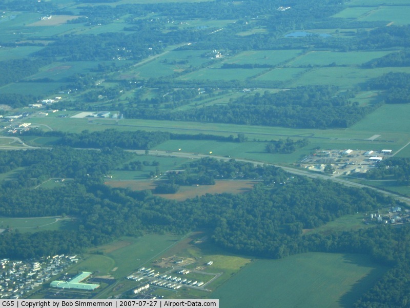 Plymouth Municipal Airport (C65) - Looking north from 4500'
