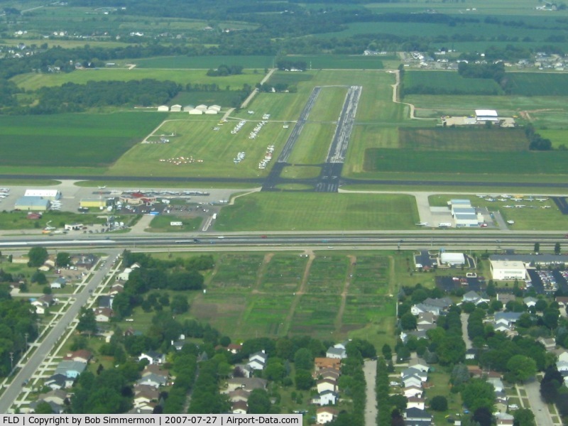 Fond Du Lac County Airport (FLD) - Looking west down RWY 27.