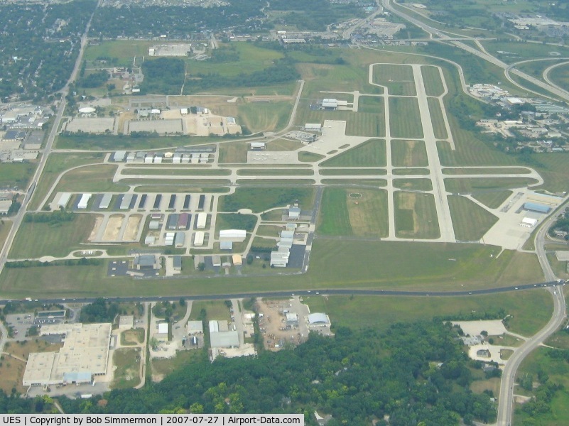 Waukesha County Airport (UES) - Looking west from 3500'