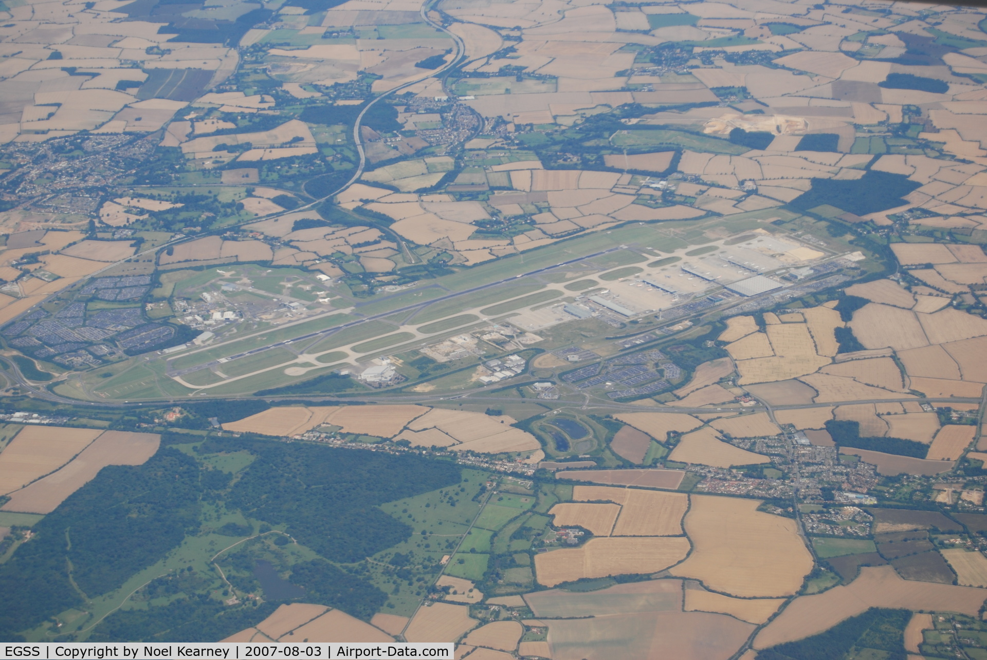 London Stansted Airport, London, England United Kingdom (EGSS) - Overhead EGSS while on route EGGW - EHAM