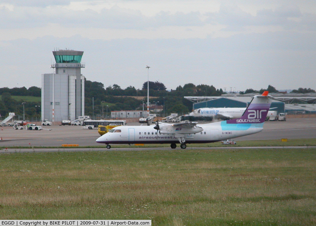 Bristol International Airport, Bristol, England United Kingdom (EGGD) - BRISTOL INTERNATIONAL TERMINAL AND TOWER WITH AIR SOUTHWEST DHC DASH 8