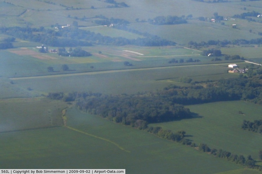 Lee Creek Airport (56IL) - Looking SW