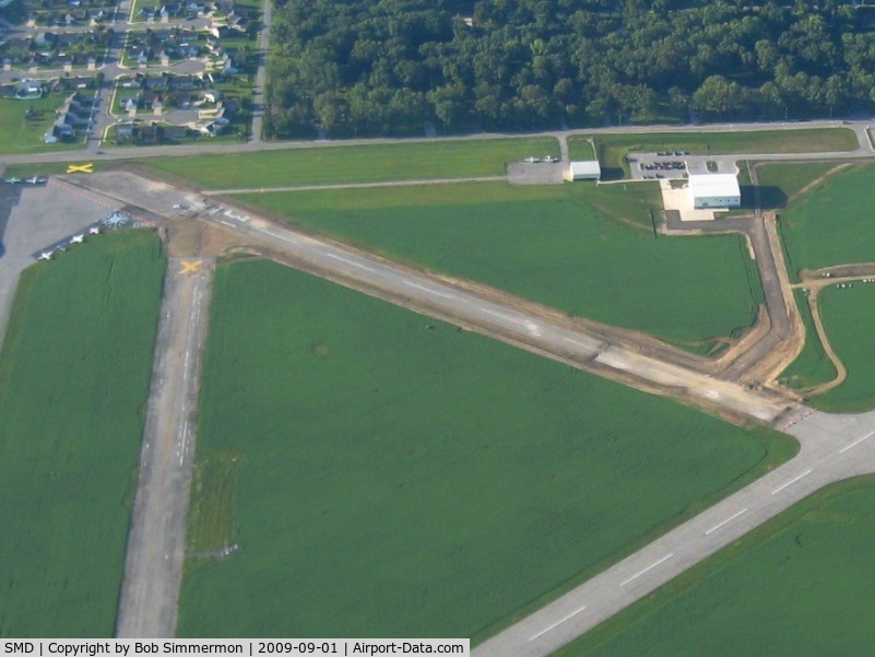 Smith Field Airport (SMD) - Construction work - looking south