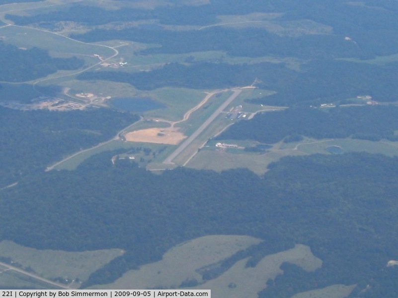 Vinton County Airport (22I) - Looking down RWY 9 through the summer haze