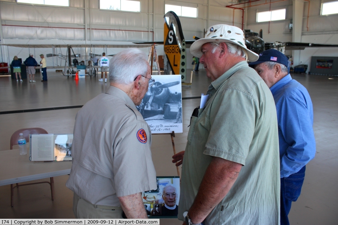 Grimes Field Airport (I74) - Herb Heilbrun, WW2 B17 pilot discussing his experiences at the MERFI event, Urbana, Ohio.