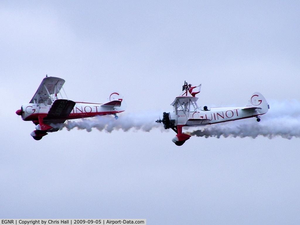 Hawarden Airport, Chester, England United Kingdom (EGNR) - Guinot Wing Walkers displaying at the Airbus families day