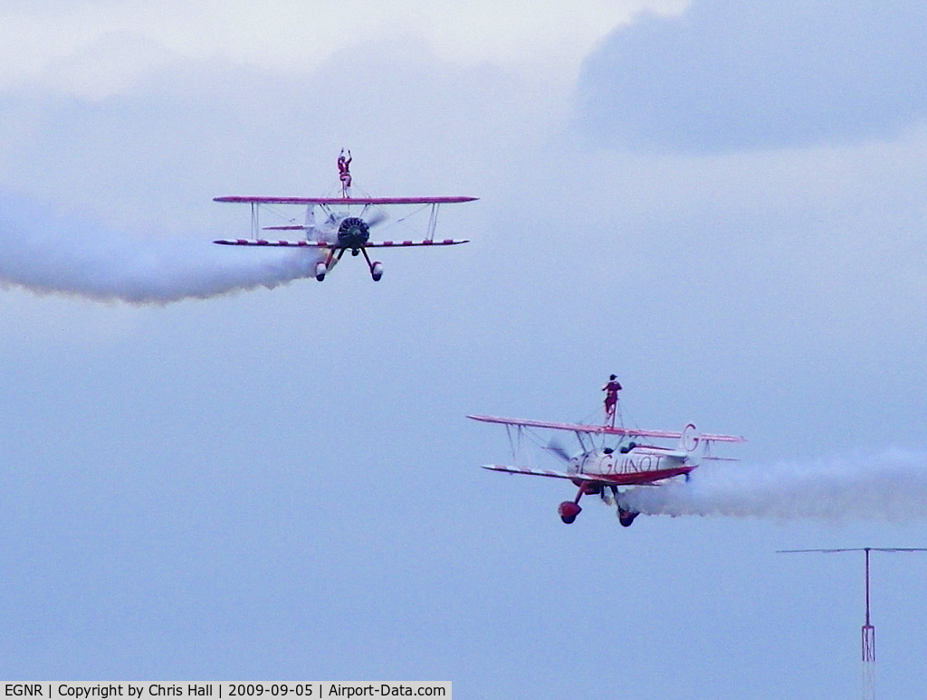 Hawarden Airport, Chester, England United Kingdom (EGNR) - Guinot Wing Walkers displaying at the Airbus families day