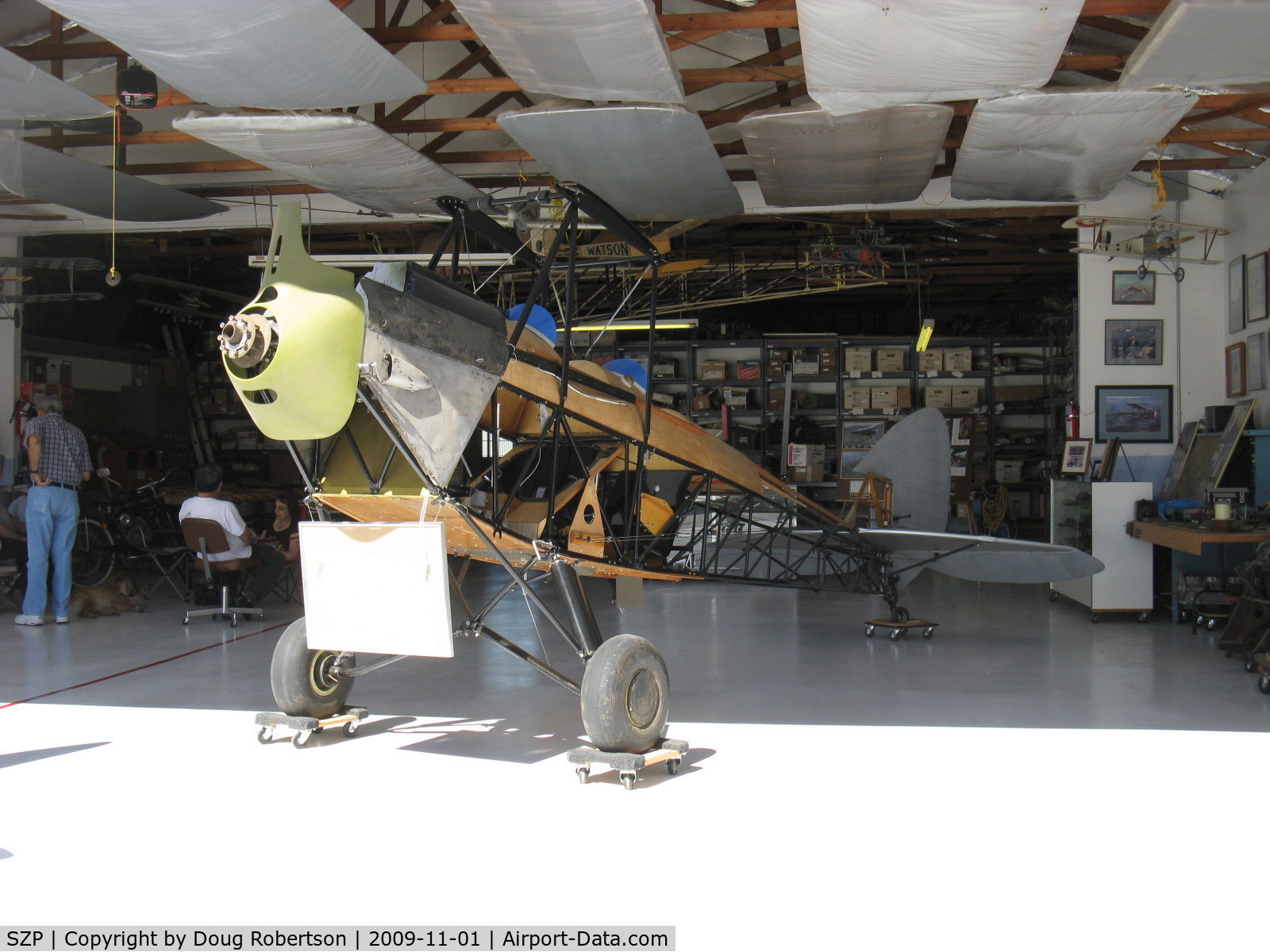 Santa Paula Airport (SZP) - 1927 DeHavilland Gipsy Moth-received as gift-in the David Watson Aviation Museum of Santa Paula hangar
